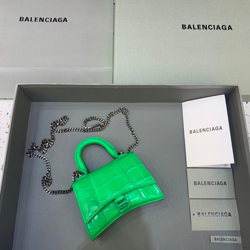 Balenciaga Bags 664676 Crocodile Green Button Green